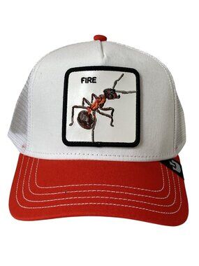 Goorin Bros V2 Fire Ant Trucker Hat One Size Red Snap Back Baseball Hat Casual